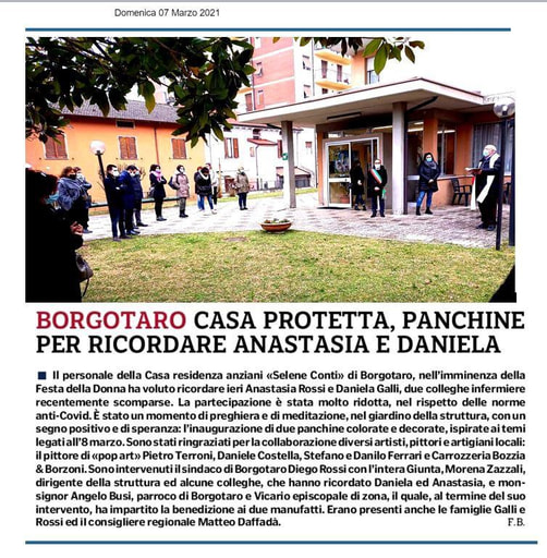 Borgotaro  Casa protetta, panchine per ricordare Anastasia e Daniela